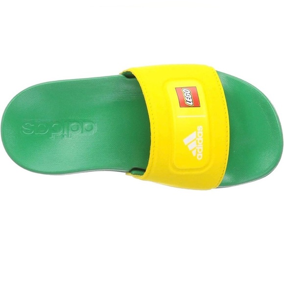 adidas Originals Sz 13k Kids Unisex Adilette Comfort x LEGO® Slides - Picture 1 of 6